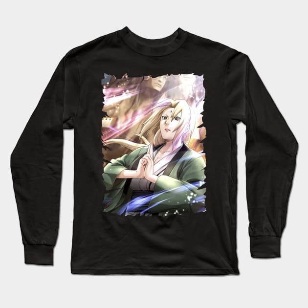 TSUNADE SENJU MERCH VTG Long Sleeve T-Shirt by Melesz.Ink Tattoo